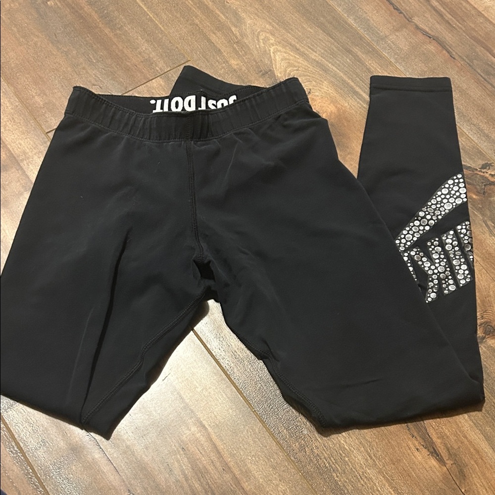 Nike Black Leggings with White Logo